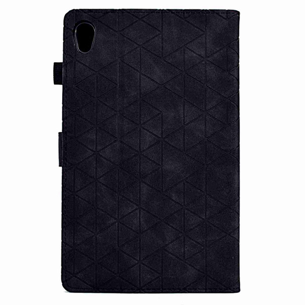 For Lenovo Tab M10 HD 2nd Gen Rhombus TPU Smart Leatherette Tablet Case(Black)