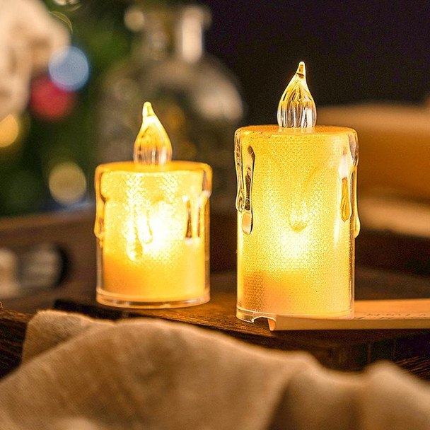 4.7x8cm With Base LED Transparent Glowing Candle Lights Simulation Electronic Candle