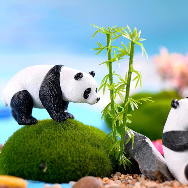 4pcs/set Panda Micro Landscape PVC Cake Accessories Doll Ornaments, Size: Small