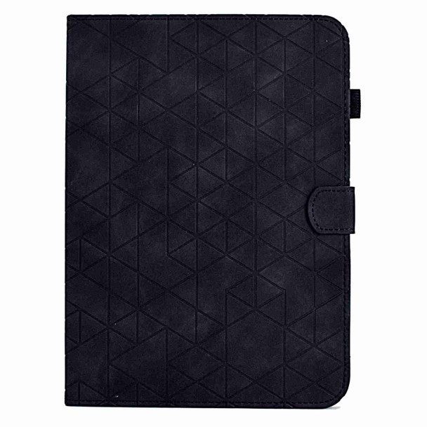 For Samsung Galaxy Tab A 10.5 T590 Rhombus TPU Smart Leatherette Tablet Case(Black)