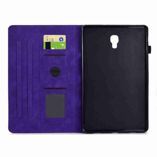 For Samsung Galaxy Tab A 10.5 T590 Rhombus TPU Smart Leatherette Tablet Case(Purple)