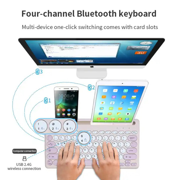 Wireless Cute Colorful Keyboard