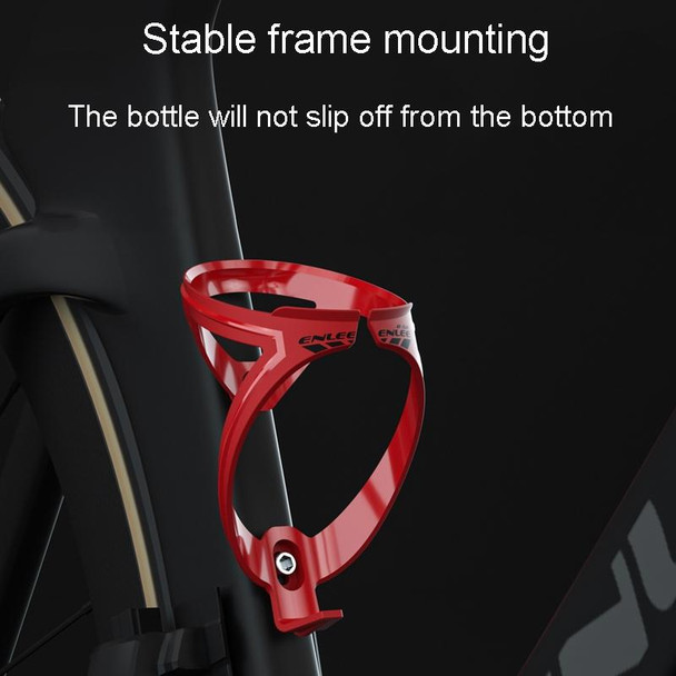 ENLEE R-50 Plastic Bicycle Bottle Cage Road And Mountain Bike Cylinder Holder Cycling Accessories(Red)