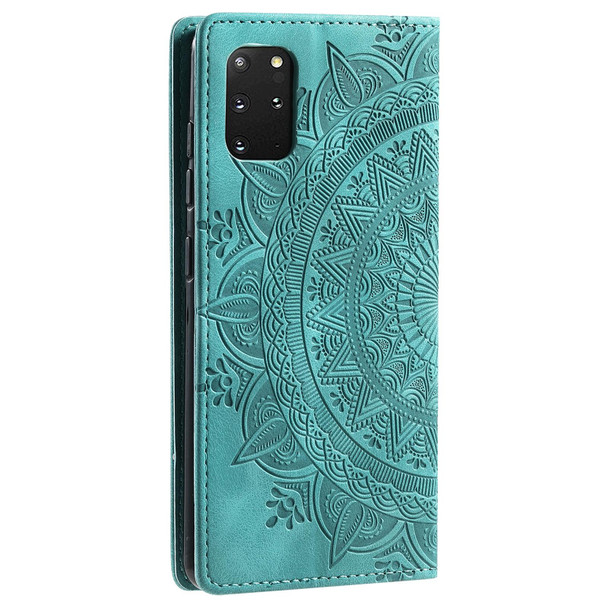 For Samsung Galaxy S20+ Totem Embossed Magnetic Leatherette Phone Case(Green)