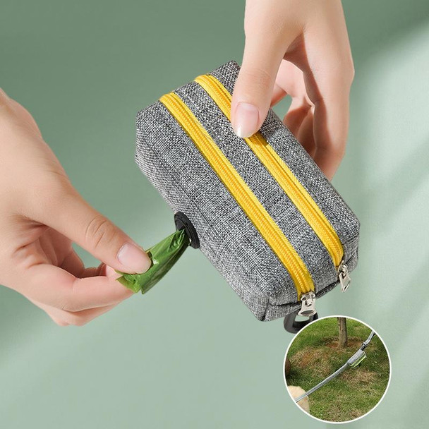 Outdoor Pet Waste Bag Dog Poop Collection Bag(Gray Green Dual Zipper)