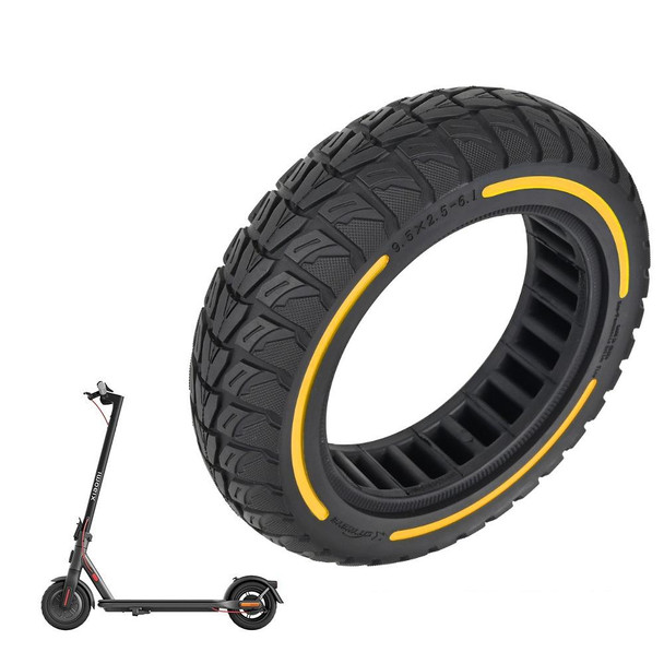 10 x 2.5-7 Inch Colorful Flick Off-Road Honeycomb Tires For Xiaomi Scooter 4 / 4 Pro(Yellow)