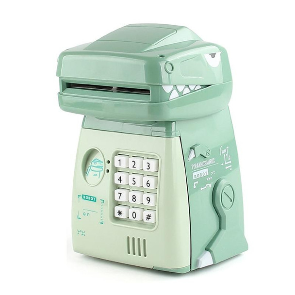 16.5 x 12 x 20.5cm Kids Cartoon Dinosaur Password Coin Bank Automatic Rolling Coin Bank Toys(Green)