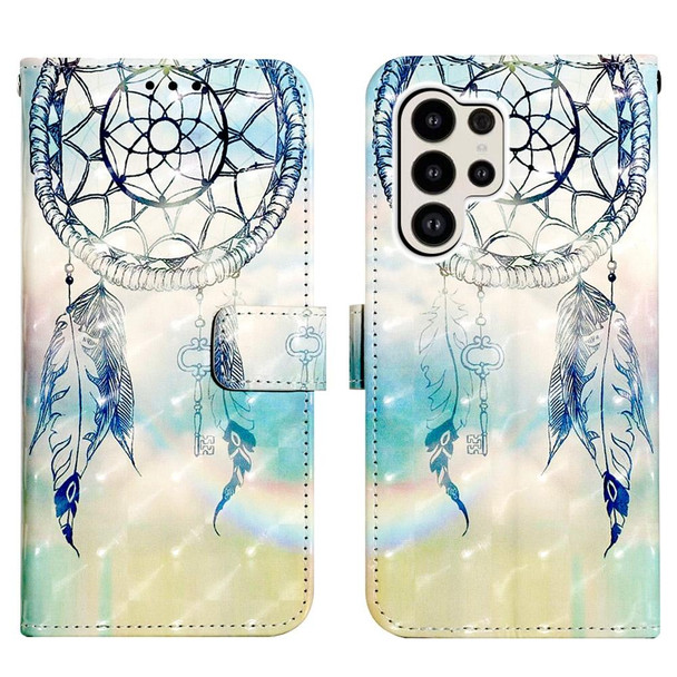 For Samsung Galaxy S24 Ultra 5G 3D Painting Horizontal Flip Leatherette Phone Case(Dream Wind Chimes)