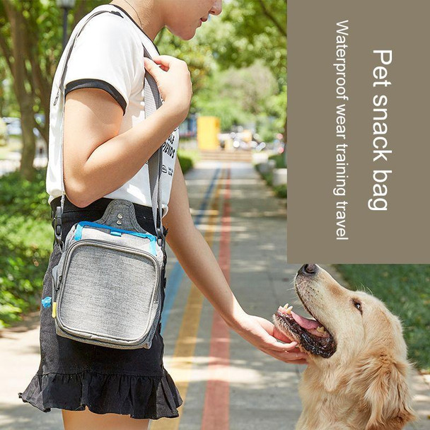 25x17x12cm Portable Pet Training Bag For Outings Dog Pet Snack Waist Bag(Light Gray)