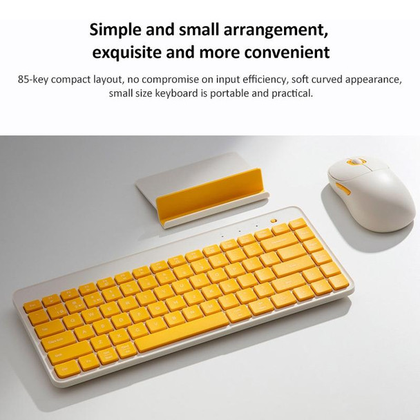 Original Xiaomi XMBXJP01YM 85 Keys Portable Dual-mode Keyboard (Beige White)