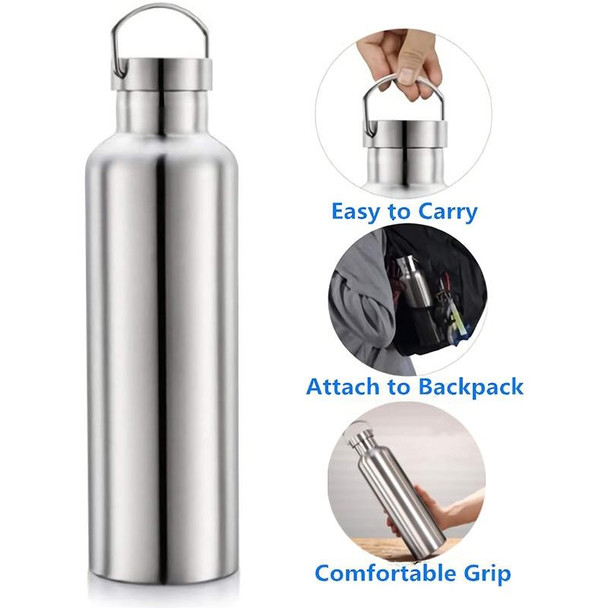 JUNSUNMAY 304 Stainless Steel Vacuum Bottle Wide Mouth Insulated Water Bottle, Capacity:500ml