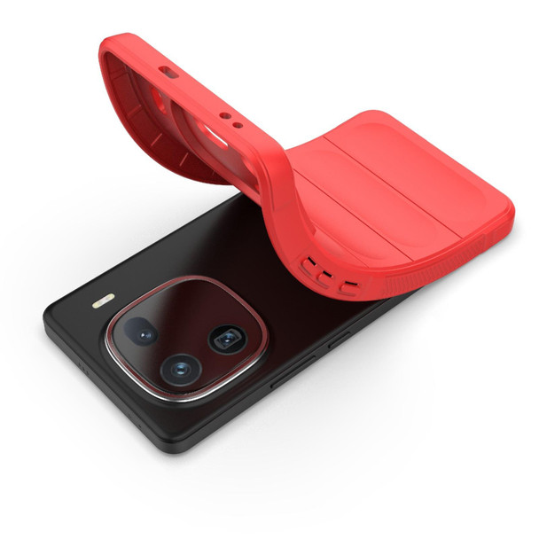 For vivo iQOO 12 5G Magic Shield TPU + Flannel Phone Case(Wine Red)