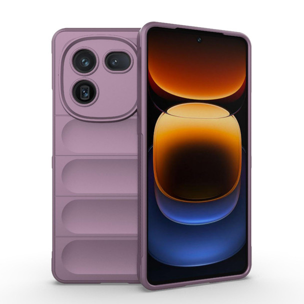 For vivo iQOO 12 5G Magic Shield TPU + Flannel Phone Case(Purple)