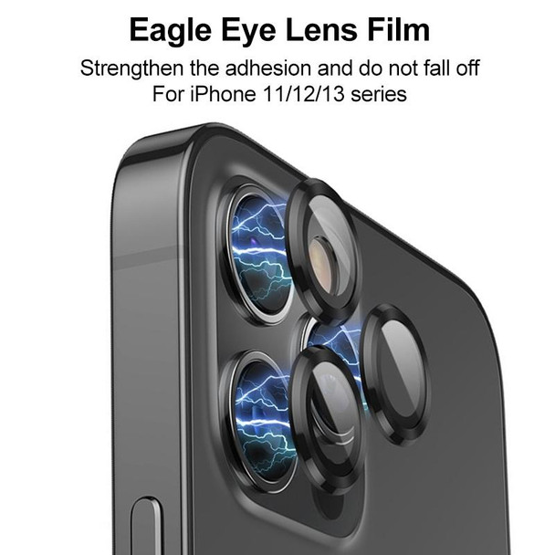 CD Texture Metal Lens Tempered Film - iPhone 11 / 12 / 12 mini(Purple)