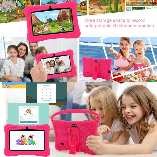 V88 Portable Kid Tablet 7 inch,  2GB+32GB, Android 10 Allwinner A100 Quad Core CPU Support Parental Control Google Play(Pink)