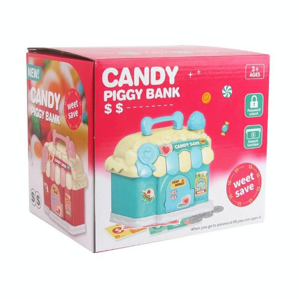 18 x 15 x 16.5cm Candy House Childrens Cartoon Coin Bank Small House Savings Jar Toys(Pink)