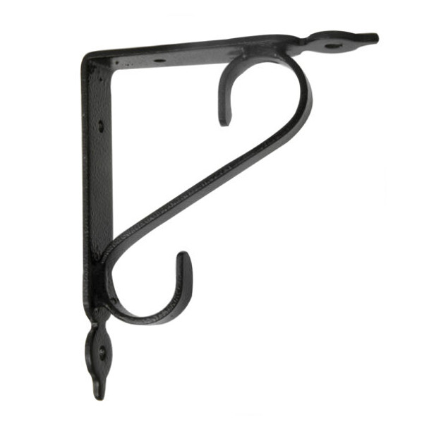 Black Tuscany Scroll Shelf Bracket