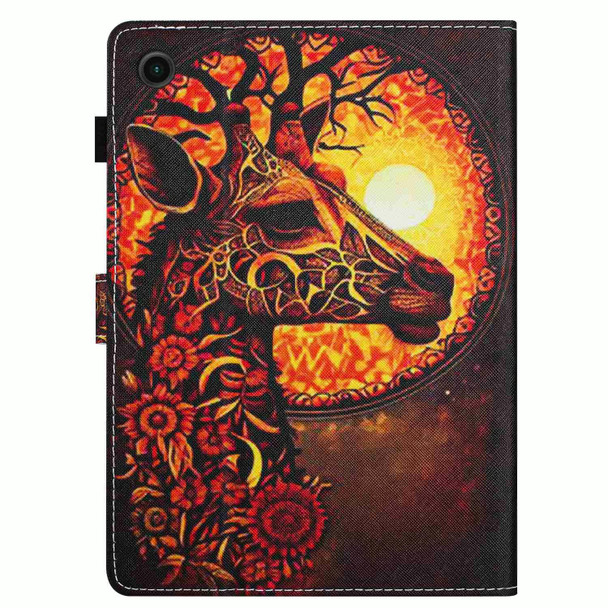 For Lenovo Tab M10 Plus 10.6 3rd Gen Painted Pattern Stitching Smart Leatherette Tablet Case(Flower Deer)