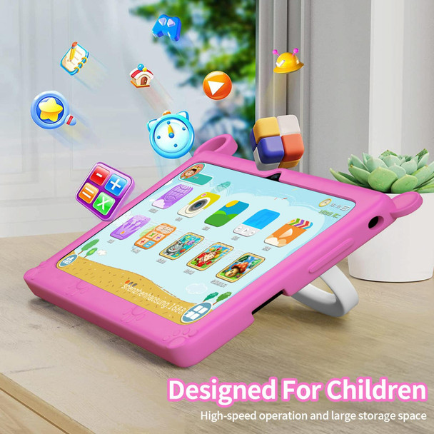 A133 7 inch Kid Tablet with Silicone Case,  2GB+32GB, Android 11 Allwinner A133 Quad Core CPU Support Parental Control Google Play(Pink)