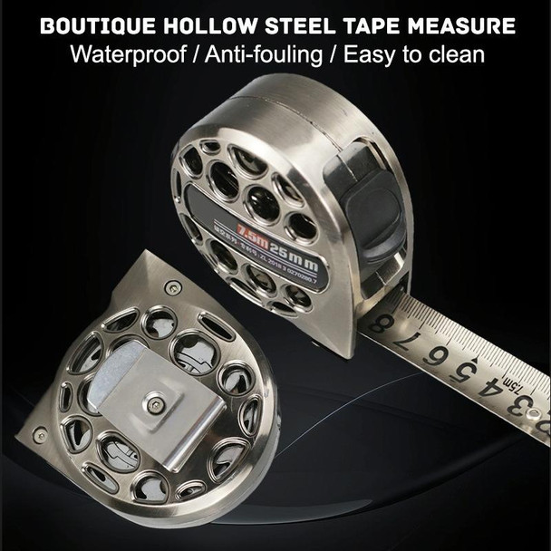 7.5m 25mm Hollow Steel Tape Measure Waterproof Rust Prevention Metal Ruler
