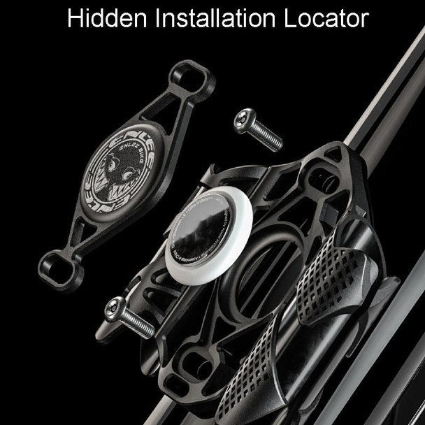 For AirTag ENLEE E-F231 Bicycle Tracker Hidden Localizer For Road Bike Multifunctional Anti-Theft Bracket(Black)