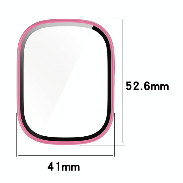 For Xplora X6 Children PC + Tempered Film Integrated Watch Protective Case(Pink)