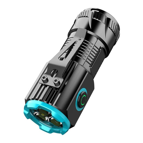 Mini Outdoor Dual Light Source Magnetic Hat Clip Multifunctional Portable Flashlight(without Battery)