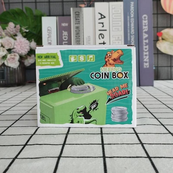 12.5 x 10.5 x 9.5cm Cartoon Dinosaur Money Bank Gift Childrens Coin Money Bank Toys Ornament(Ginger)