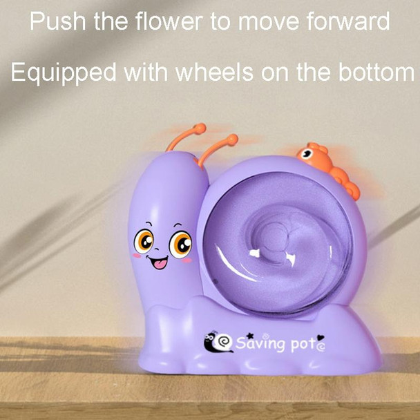 17 x 8 x 15.5cm Childrens Snail Rotating Coin Bank Cartoon Savings Jar Toys With Lights And Music(Purple)