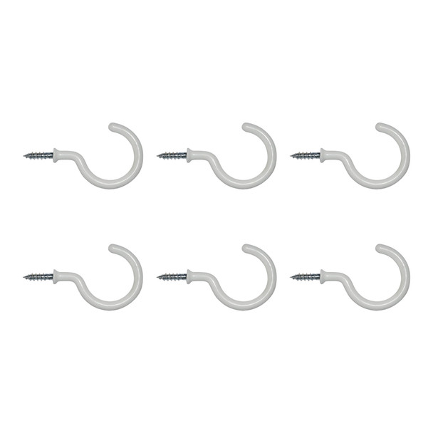 25mm Cup Hooks -6 Pieces