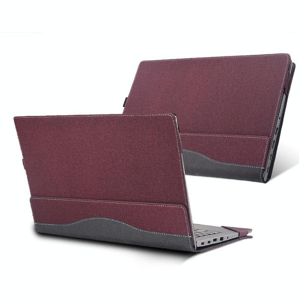 For Lenovo V14 G2 ALC / ITL / IJL Laptop Leatherette Anti-Fall Protective Case(Wine Red)