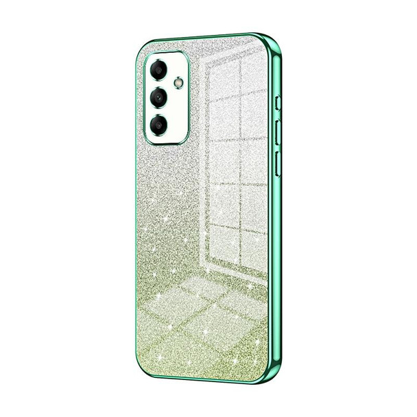 For Samsung Galaxy A05s Gradient Glitter Powder Electroplated Phone Case(Green)