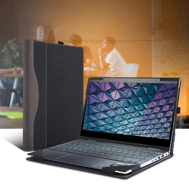 For Lenovo ThinkPad E15 Gen 4 Laptop Leatherette Anti-Fall Protective Case(Black)
