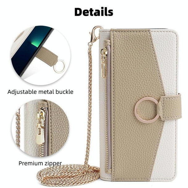 For OnePlus 10 Pro 5G Crossbody Litchi Texture Leatherette Phone Case(White)