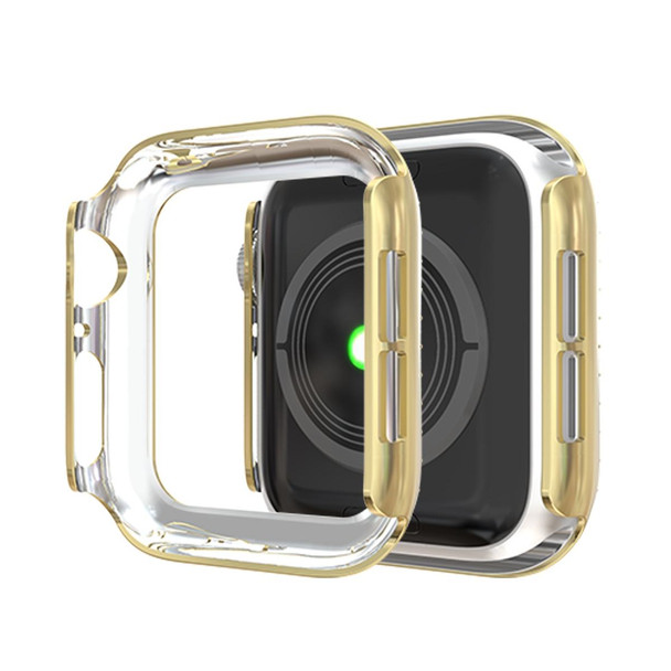 Double-Row Diamond PC Watch Case - Apple Watch Series 7 45mm(Gold)