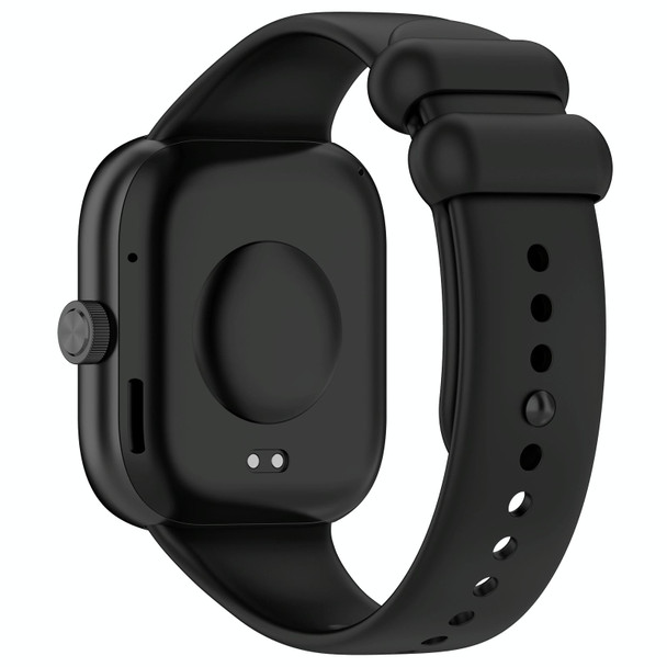 For Redmi Watch 4 Solid Color Liquid Silicone Watch Band(Black)