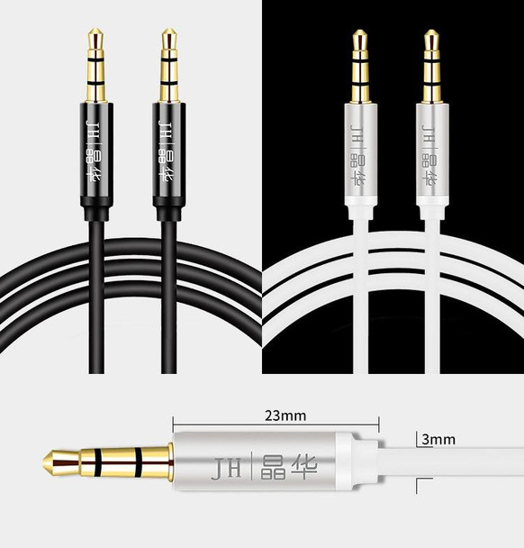 JINGHUA Audio Cable 3.5mm Male To Male AUX Audio Adapter Cable, Length: 1.2m(4 Knots Black)