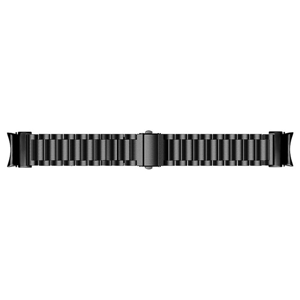 For Samsung Galaxy Watch 6 Quick Release Button Three-bead Stainless Steel Watch Band(Black)