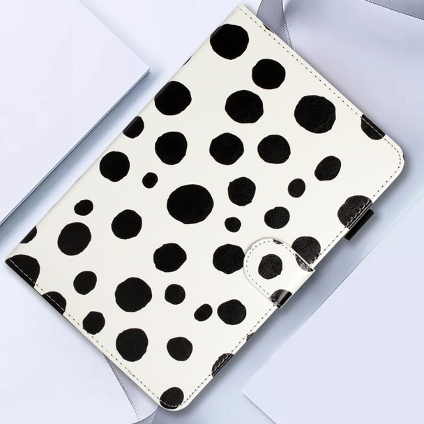 For iPad mini 5 / 4 / 3 / 2 / 1 Dot Pattern Leatherette Smart Tablet Case(White Black)