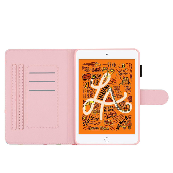 For iPad mini 5 / 4 / 3 / 2 / 1 Dot Pattern Leatherette Smart Tablet Case(White Colorful Dot)