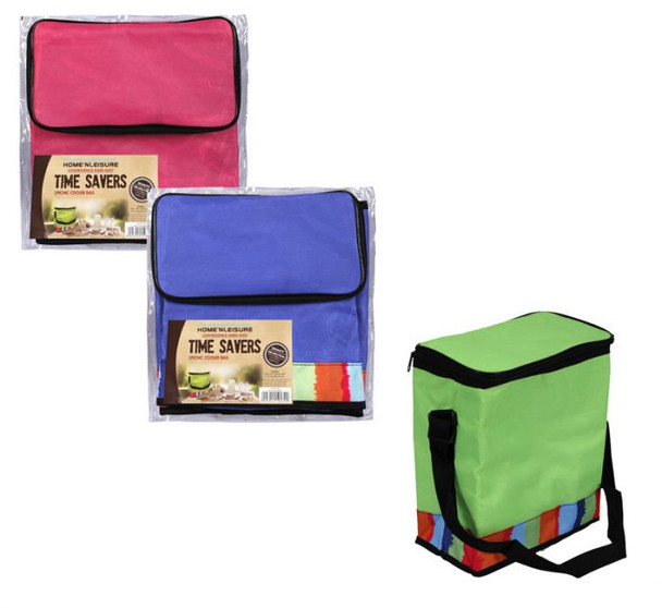 Cooler-Bag Nylon Multi Col 30x25x15cm