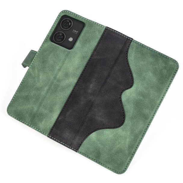 For Motolora Edge 40 Neo Stitching Horizontal Flip Leatherette Phone Case(Green)