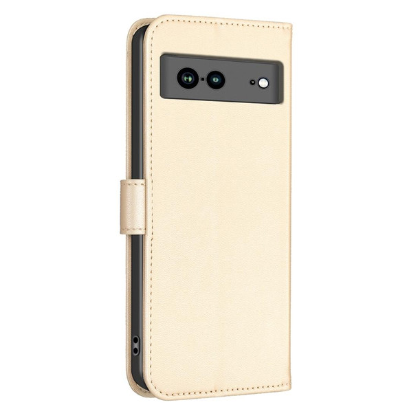 For Google Pixel 7a Four-leaf Embossed Leatherette Phone Case(Gold)