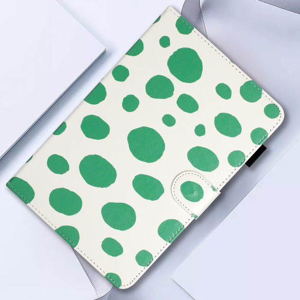 7 inch Dot Pattern Leatherette Tablet Case(White Green Dot)