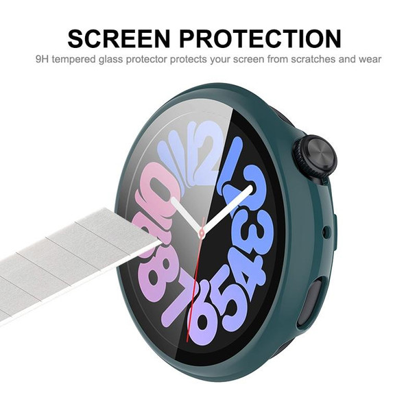 For vivo Watch 3 ENKAY Hat-Prince Full Coverage PC + Tempered Glass Film Integrated Watch Case(Dark Blue)