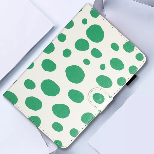 For iPad Pro 9.7 / 9.7 2018 / 2017 Dot Pattern Leatherette Smart Tablet Case(White Green Dot)