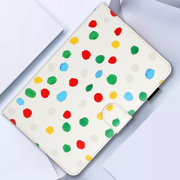 10 inch Dot Pattern Leatherette Tablet Case(White Colorful Dot)