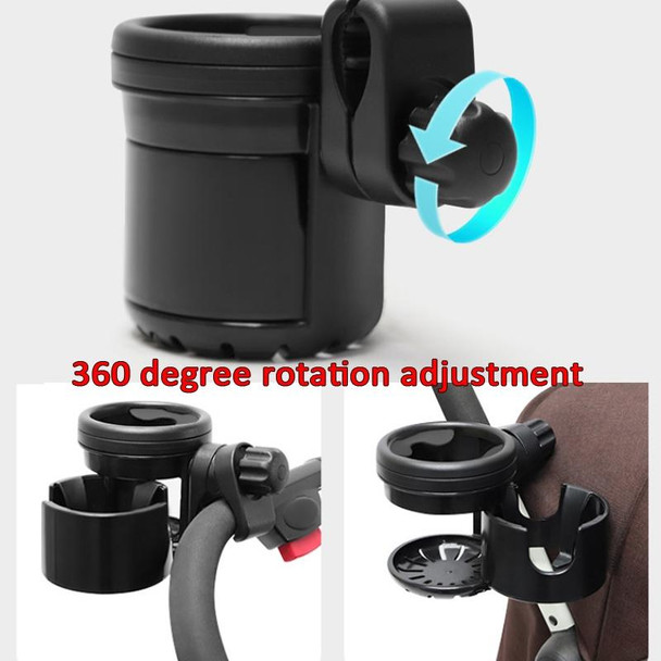 2 In 1 Baby Stroller Cup Holder Pram Milk Bottle Holder(Black)