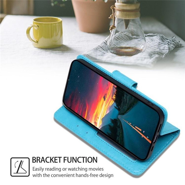 For Realme 11 4G Crystal Texture Leatherette Phone Case(Sky Blue)