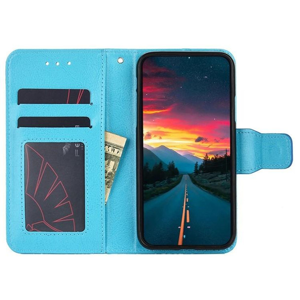 For Realme 11 4G Crystal Texture Leatherette Phone Case(Sky Blue)